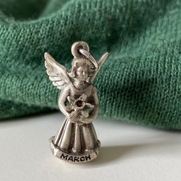 Creed Jewelry - VTG I Creed I STG March Birthday Angel Jonquil Flower Charm